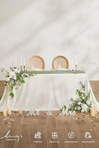 Ling's moment 2 Pack White Sage Floral Garland Wedding Arch Flowers - Image 4