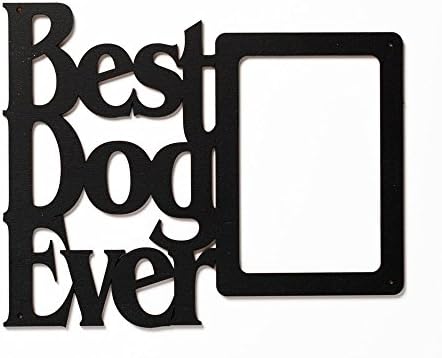 Wall Word Art Decorative Wood Sign for Pet, Dog, Cat, Horse, Pig, Animal Lovers with Fun Sayings and Quotes, 11 x 9 inches (Best Dog Ever) by MemoryMatsWordArt