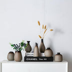 Tanvecle Small Rustic Vases, Ceramic Bud Vase Set 11, Farmhouse Home Decor - Image 5