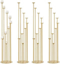4pcs Gold 9-Arm Floor Candelabra, Tall Candle Holder Set by WeddingPartyDecoration