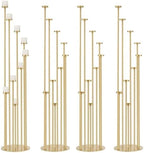 4pcs Gold 9-Arm Floor Candelabra, Tall Candle Holder Set by WeddingPartyDecoration