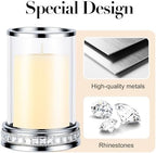 2pcs Hurricane Candle Holder, Pillar Candle Holders with Clear Glass Sleeve - Image 3
