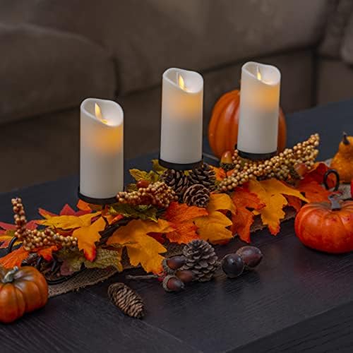 Maple Leaves Candle Holder - Thanksgiving Fall Atumn Centerpiece Decoration - Image 2