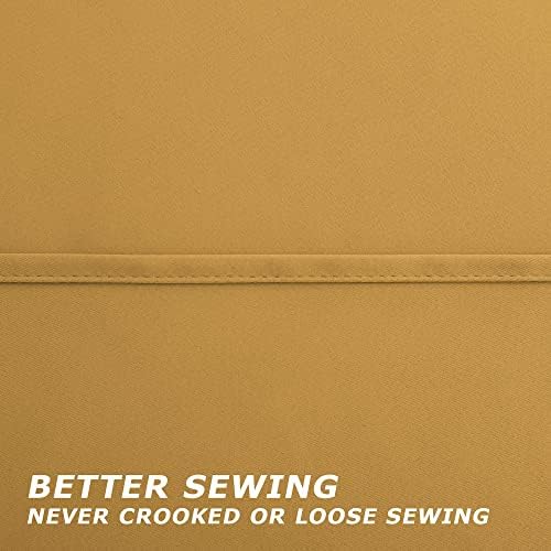 KOUFALL Elegant Luxury Curtains for Living Room,Gold Grommet Room Darkening Blackout Drapes for Bedroom Sliding Glass Patio Door,Set of 2 Panels,102 Inches Long - Image 3