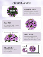 BLOSMON Flower Balls Wedding Rose Centerpieces: 10 Pcs Lilac Fake Flowers Lilac Kissing Balls Decor Lilac Artificial Floral Arrangements Flower Bouquet of Roses Home Party Table DIY Decorations - Image 5