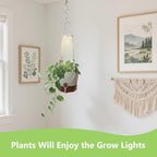 2 Pack Self Watering Hanging Planters with Grow Light for Indoor Plants - Image 3