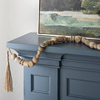 96" Natural Threshold McGee & Co. Decorative Wooden Bead Garland – Farmhouse Boho Mantel Shelf Décor NWT - Image 2