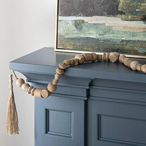 96" Natural Threshold McGee & Co. Decorative Wooden Bead Garland – Farmhouse Boho Mantel Shelf Décor NWT - Image 2