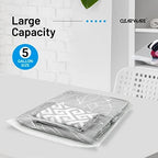 Clearware 50 Large Storage Bags With Zipper Top - 5 Gallon Bags 18" x 24", Extra Plastic for Clothes, Travel, Moving, Reusable freezer bags, BPA-Free, 2-mil Thick - Image 7