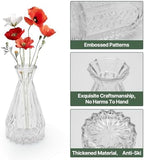 32 PCS Clear Glass Bud Vases Set,Small Flower Arrangement Vase,Vintage Crystal Glass Design,Wedding,Party Decoration,Home Flower Arrangement (32) - Image 2