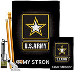 Breeze Decor U.S. Army Garden House Flag - Kit Armed Forces Rangers United State American Military Veteran Retire Official - Decoration Banner Small Yard Gift Double-Sided Imported 28 X 40 by Breeze+Decor