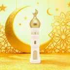 Islamic Decor Resin Mosque Models with Crescent Moon Statues,Gold and White - Image 5
