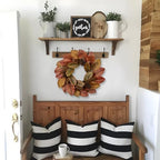 Briful 20 Inch Fall Magnolia Wreath for Front Door - Image 6