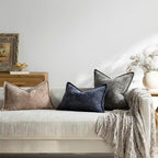 DEZENE Pack of 2 Grey Euro Shams Pillow Covers 26x26 Cozy Soft Chenille Decorative Throw Pillow Covers Accent Vintage Square Couch Pillow Covers for Home Decor Bed Sofa Living Room - Image 6