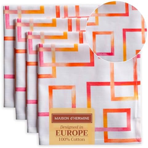 Maison d' Hermine Cloth Napkins Set of 4 Reusable 100% Cotton (20" x 20") by MaisondHermine