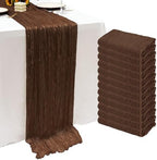 12Pack Brown Cheesecloth Table Runner 20x120 inch Gauze Table Runner by Seveups