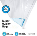 Clearware 50 Large Storage Bags With Zipper Top - 5 Gallon Bags 18" x 24", Extra Plastic for Clothes, Travel, Moving, Reusable freezer bags, BPA-Free, 2-mil Thick - Image 4