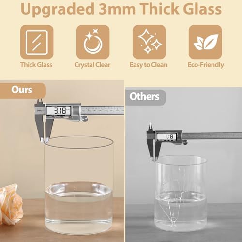 TBWIND 6pcs 6" x 4.7" Clear Glass Cylinder Vases for Centerpieces - Image 3