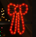 Christmas Window Silhouette Lights, 50 Count Incandescent Mini Light, Red, for Holiday Indoor Wall Door Glass Decor by JUSTPRO