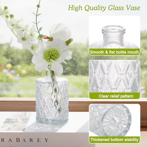 CUCUMI 38pcs Bud Vases for Centerpieces, Clear Glass Vase Decorations - Image 2