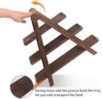 Wood 3 Tier Serving Tray Cupcake display Stand Wooden Platter Tiered Décor - Image 6