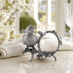 Vagabond House Pewter Song Bird Napkin Ring - Artisan Crafted Table Decor - 3" W x 3" H - Image 2