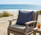 Outdoor/Indoor Sunbrella Throw Pillows Square Set of 2 Pieces 20 inch x 20 inch Spectrum Indigo - Cover Only, Insert Not Included - Image 3