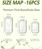 ZENS Bud Vases in Bulk Set of 16, Modern Small Glass Vases for Flower Clear Bud Vases for Wedding Centerpiece, Modern Blown Small Vase for Flowers, Wedding Party Events Decorative Home Decor - Image 3