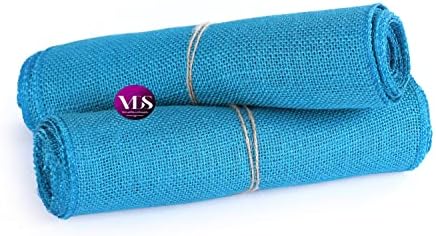 VDS Pack of 10, Burlap Table Runner 100% Natural Jute Rustic Hessian Table Cloth Centrepiece for Wedding Bridal Shower Birthday Event Party Banquet Table Decoration (Size 12X108 Inch)(Teal) - Image 5
