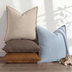 decorUhome Fall Natural Linen Throw Pillow Covers 18x18 Set of 2 - Image 7