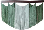 Macrame Wall Hanging 120 x 85cm Woven Tapestry Modern Fiber Wall Art Decoration Yarn Tapestry Craftsmanship for Bedroom Living Room Apartment Ornament (green) - Image 3
