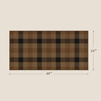 JTJ Easy Jute 2x4 Entryway Runner Rug, Brown Plaid, Washable - Image 2