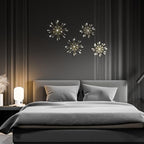 Hicarer 4 Pcs Starburst Wall Decor, Bling Metal Wall Art, Gold - Image 5