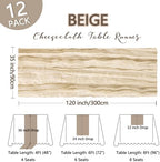 12 Pack 35 x 120 Inch Beige Table Runner Cheesecloth - Image 2