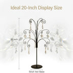 HOHIYA 20" Black Ornament Display Stand Metal Hanging Tree Holder - Image 3