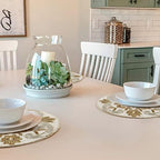 Beaded Charger Placemats Set of 2, 13" –Silver Gold Ivory - Image 5