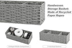 StorageWorks Toilet Paper Basket, Paper Rope Woven Toilet Tank Basket, Gray - Image 2