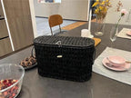 Coeusy Toilet Paper Basket with Lid, Wicker Basket for Bathroom Organizer - Image 7