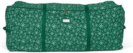 Covermates Christmas Tree Cinch Bag, 60" W x 24" D x 24" H, Green Snowflake by Covermates
