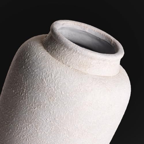 Ceramic Large Vase, Flower Vase Tall Rustic Farmhouse Decorative Vase Floral Pottery Vases for Home Decor Table Living Room Entryway Mantel Bedroom Bathroom Kitchen - 12" W - Image 4