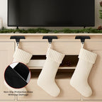 Stocking Holders for Mantle Set of 6, Metal Christmas Stocking Holder, Weighted Stocking Hangers with Non-Slip Protective Pad, Mantle Garland Hanger for TV Stand | Staircase | Dresser - Image 4