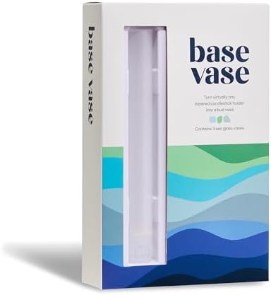 Base Vase (3-Pack) - The Bud Vase that Fits in Taper Candle Holders | Create Floral Arrangements for Tablescapes, Centerpieces, Weddings and Home Decor (Frosted) - Image 2