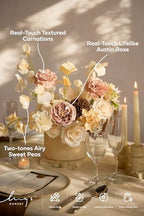 Ling's moment Fake Flowers Box, Earth Brown & Butter Yellow Deluxe Combo - Image 2