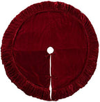 Vickerman 84" Plush Red Velvet Christmas Tree Skirt by Unknown