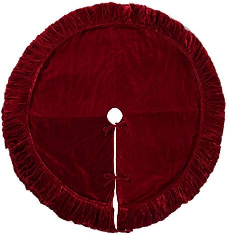 Vickerman 84" Plush Red Velvet Christmas Tree Skirt by Unknown
