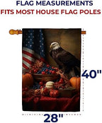 USA Thanksgiving Bald Eagle House Flag 28" x 40" Double Sided - Image 7