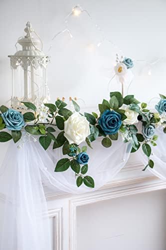 PONATIA 5FT Handcrafted Artificial Rose Flower Garland - Image 3