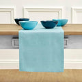 Solino Home 100% Pure Linen Table Runner Aqua Blue Long, Fete 14 x 108 in by SolinoHome