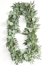 4Pack Artificial Eucalyptus Garland with Willow Leaves Faux Greenery for Wedding Backdorp Arch Wall Table Runner Decor (Green) - Image 4