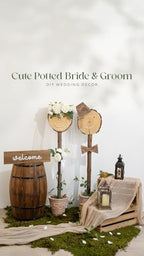 Ling's moment Artificial Wedding Flowers Combo, White & Sage, Grand - Image 4